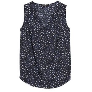 Banana Republic Blue Sleeveless Blouse